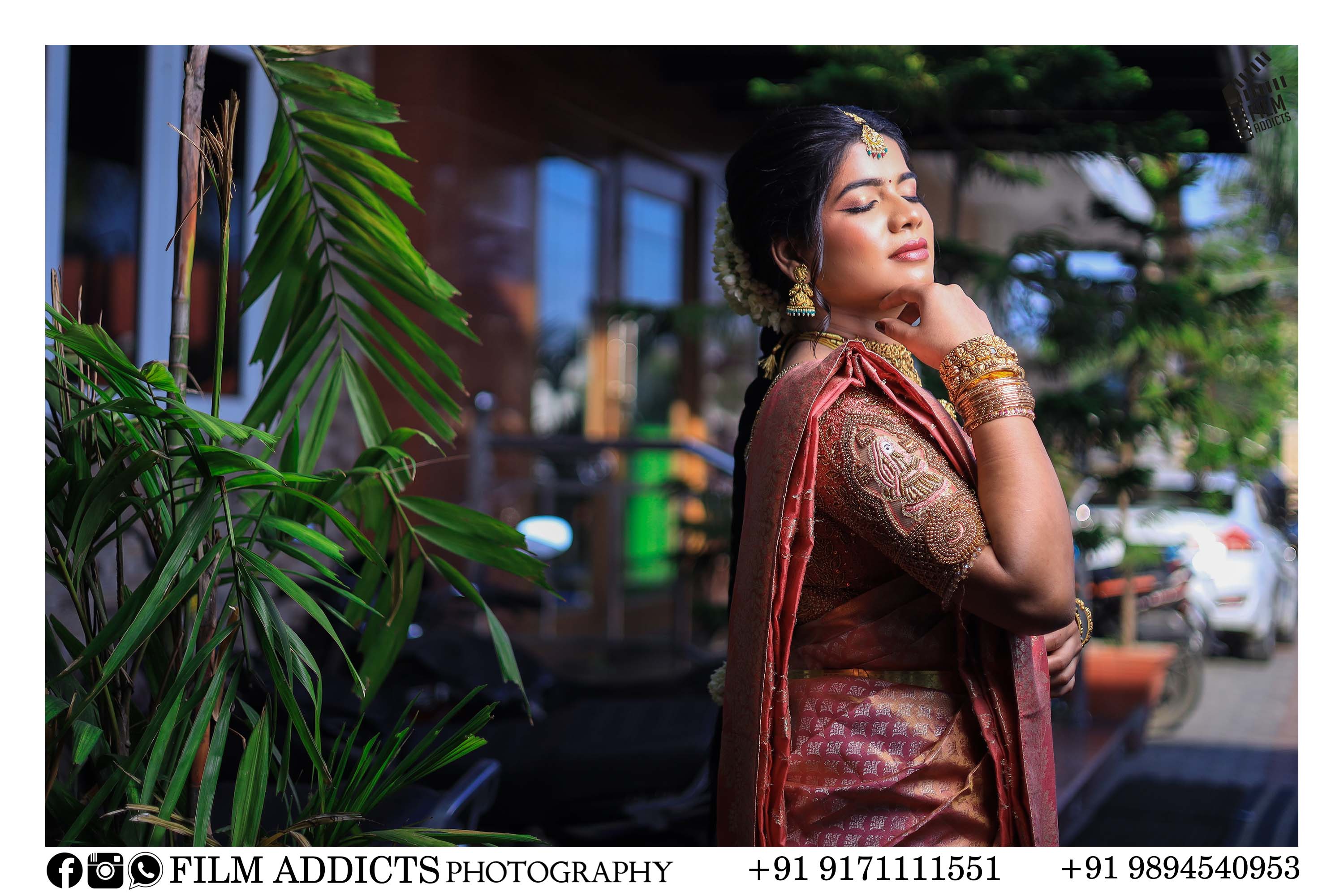 Beautiful wedding journey of R.Pavithra & C.Harish documented by FilmAddicts Photography in Dindigul, Tamil Nadu